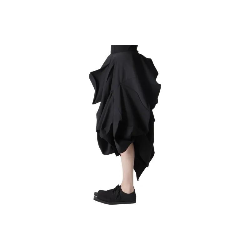 Yohji Yamamoto Asymmetric Draped Skirt-5