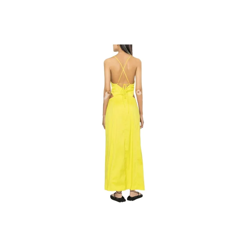 GANNI Crossover strap Button fastening Dress-1