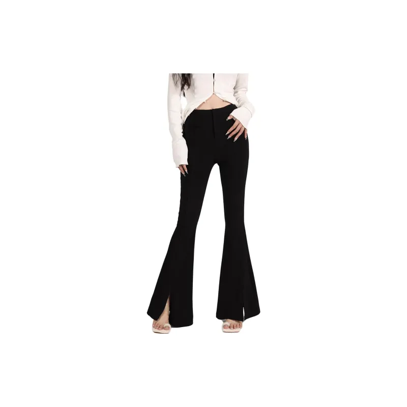 A head of Agua Casual Pants Women's Black-1