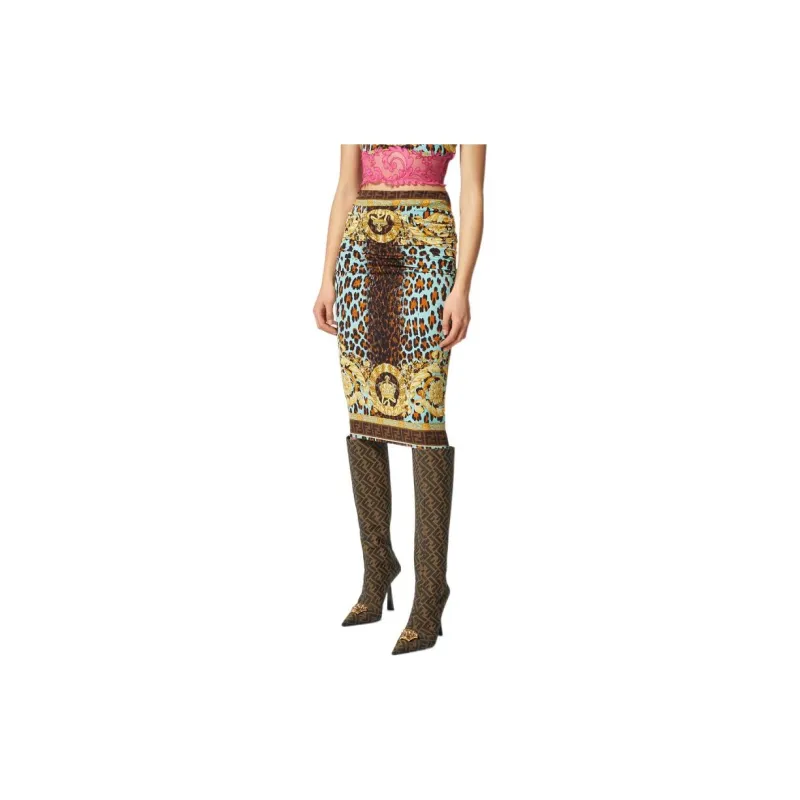 VERSACE x FENDI Collaboration SS22 Skirt Women's Multicolor-2