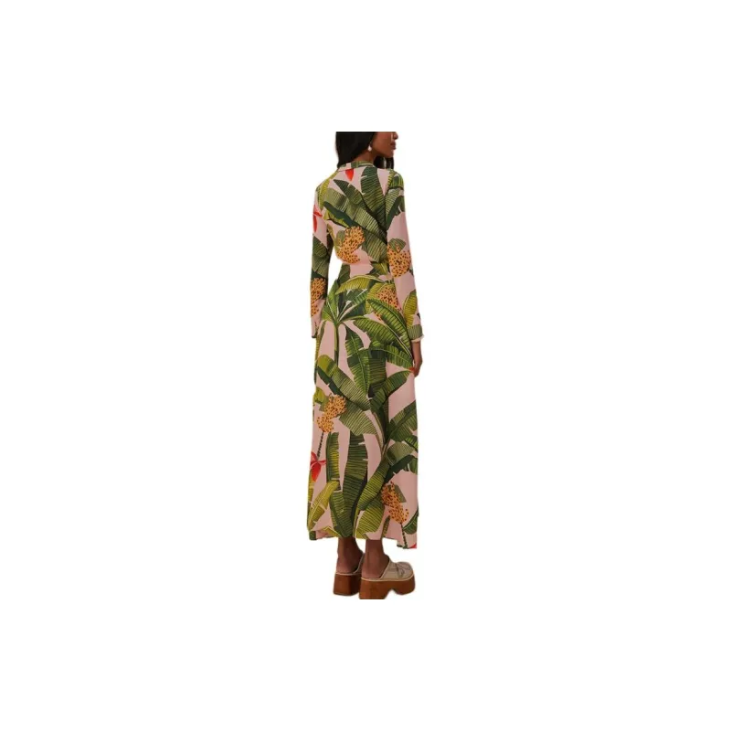 FARM RIO SS24 Long-Sleeved Dresses Women's Pink-2