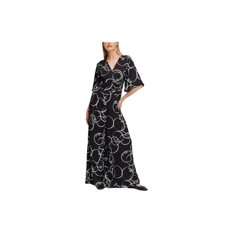 KARL LAGERFELD / Karl Lagerfeld Jeans Circle print Wide leg Jumpsuit-2
