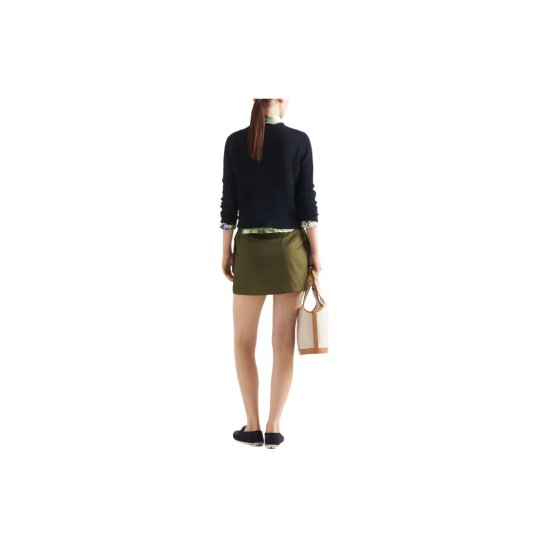 PRADA SS24 Casual Short Skirts Women's Green-2