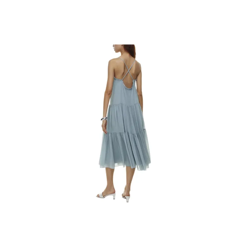 ARITZIA Wilfred Sunshine Dress Slip Dresses Women's Slab Blue/Board Blue-3