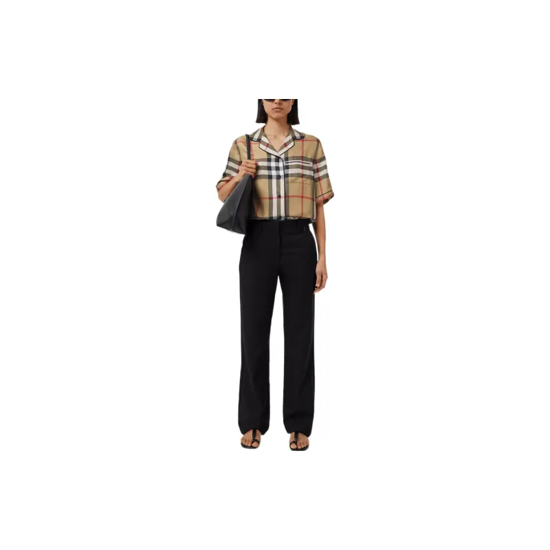 Burberry Vintage Check Silk Pajama Shirt-1
