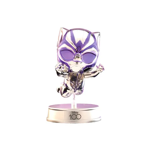 Hot Toys Black Panther Disney 100 Collection, Electroplated Color Edition Chibi Figures