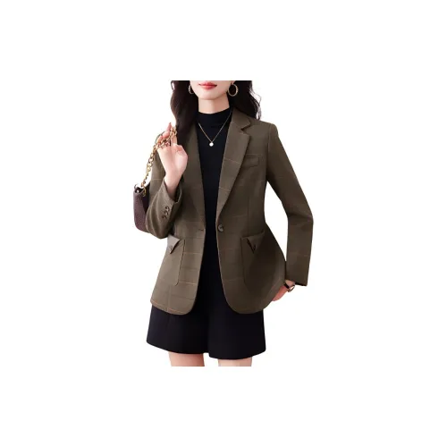 Korean style Business Suits Women's Coffee