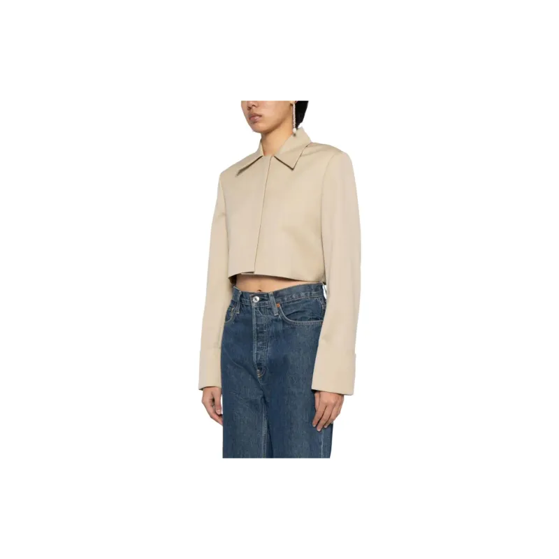 LOW CLASSIC Cropped Wool Shirt Jacket-3