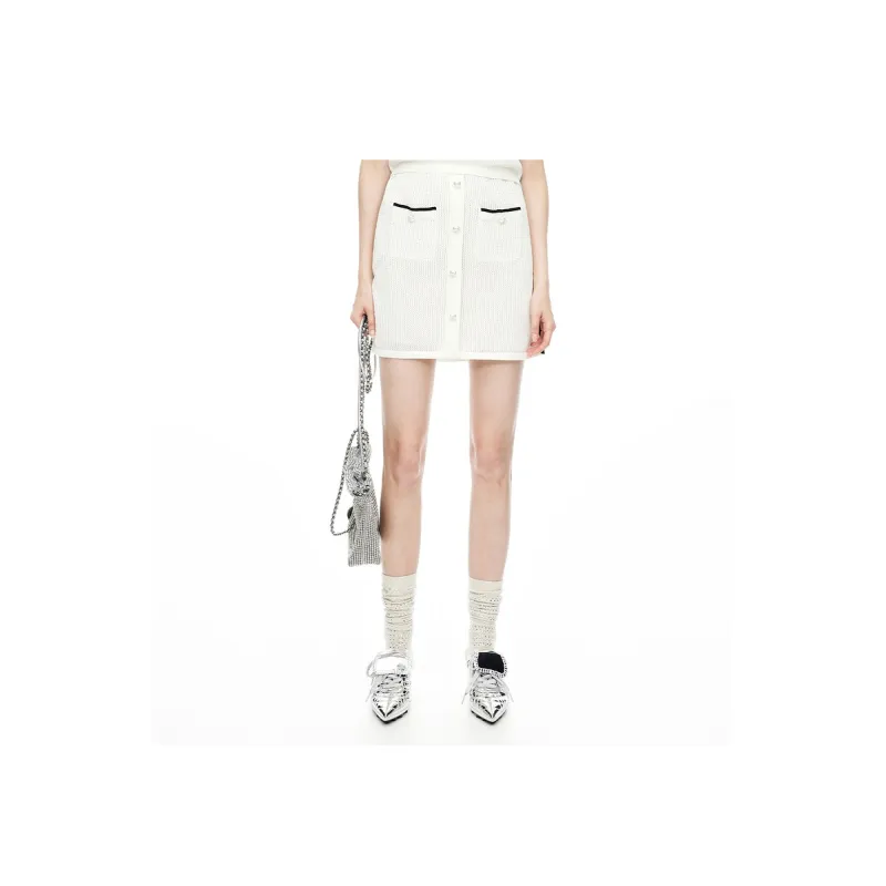 D'zzit Casual Short Skirts Women's White-4