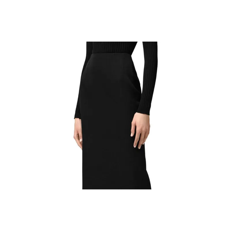 VERSACE Grain De Poudre Pencil Midi Skirt 'Black'-5
