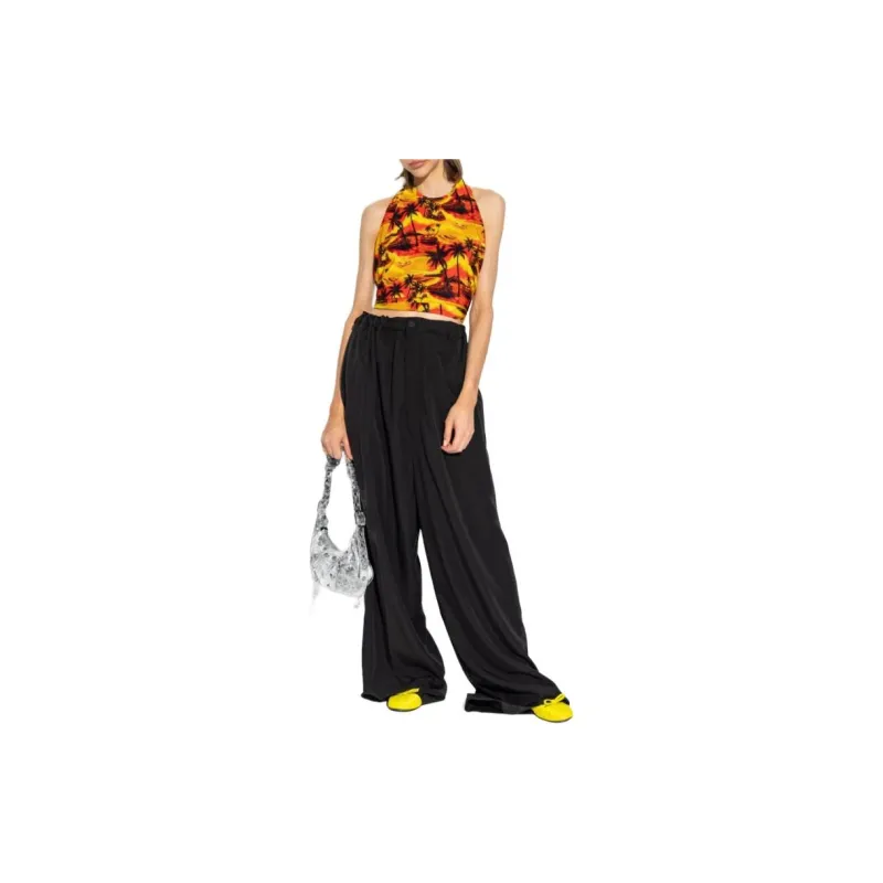 Balenciaga Graphic Print Backless Top-1