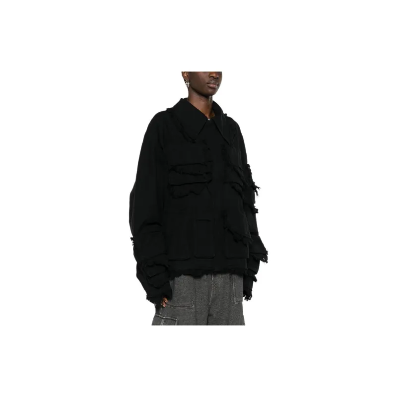 NATASHA ZINKO Distressed Cotton Jacket-3