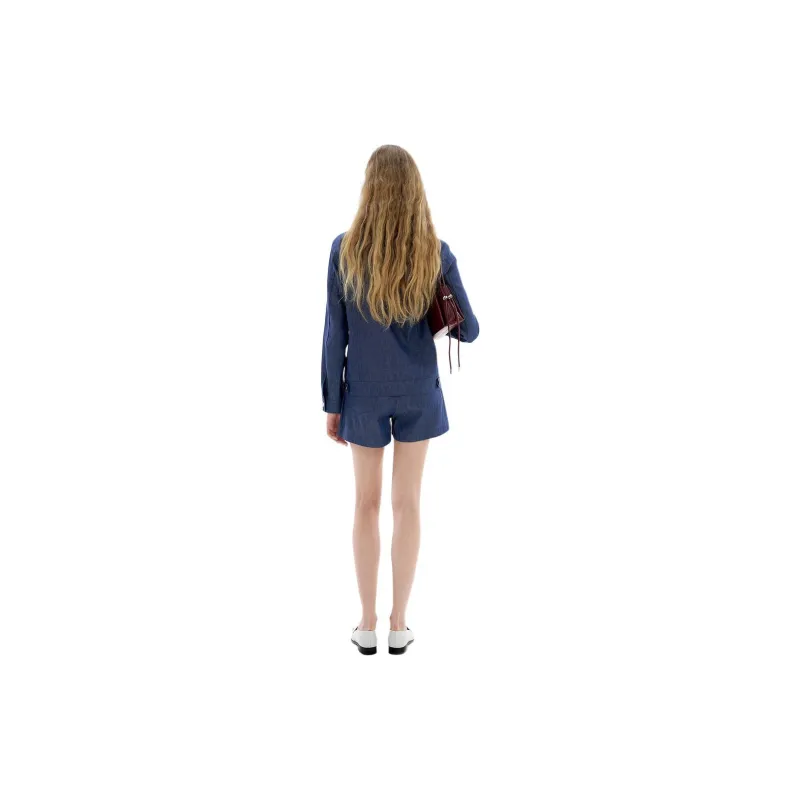 III VIVINIKO Denim Jacket Women's Medium Blue-1