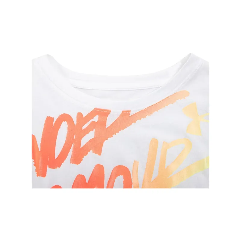 Under Armour Drop Shoulder Sleeve T Shirt Women's White-4