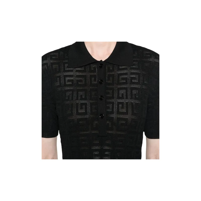 Givenchy Voyou 4G Jacquard Polo Dress-4