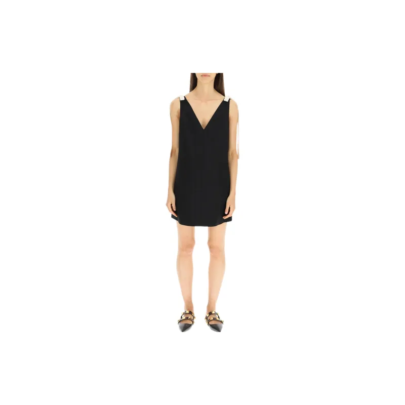 Valentino Sleeveless Dresses Women's Black-1