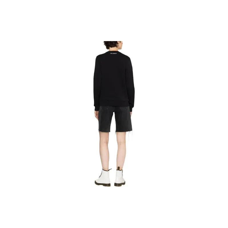 KARL LAGERFELD / Karl Lagerfeld Jeans Bouclé Karl Profile Crew-neck Sweatshirt-2