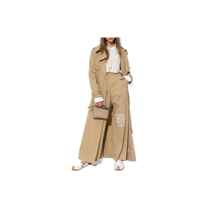 LOEWE Trench Coat Women's Light Brown-3