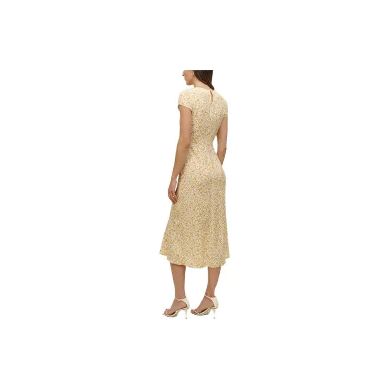 REFORMATION Frazier Dress Short-Sleeved Dresses Women's Yellow-1
