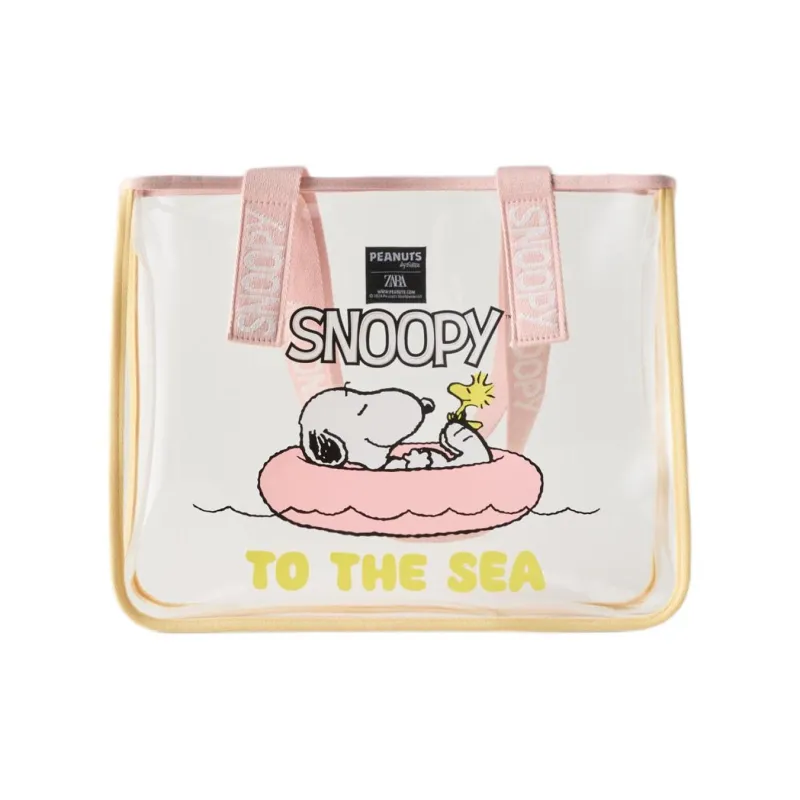 ZARA SNOOPY Polyester Tote Bag Shopping Bag Handbag Shoulder Bag Kids' Transparent-0