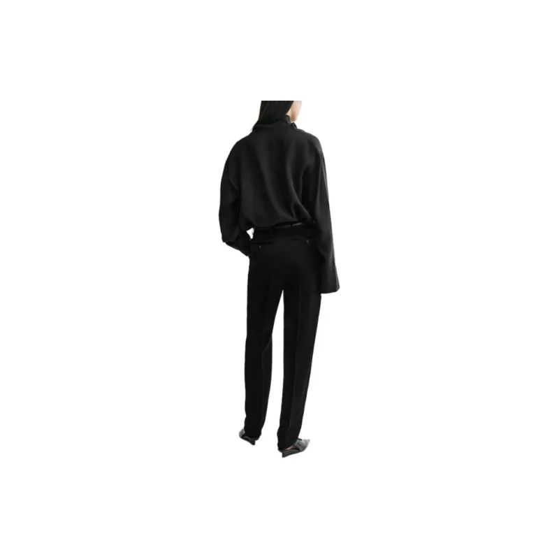 TOTEME Funnel Neck Long Sleeved Blouse-2