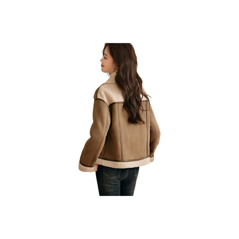 Mo Han Yi Mei Jackets Coats Women's Khaki Green-2