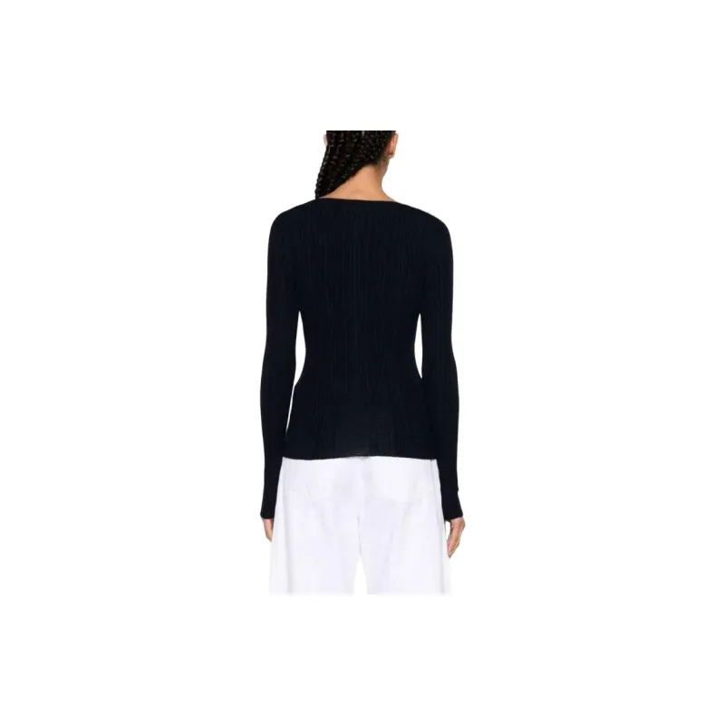 THEORY V neck Rib Knit Top-2
