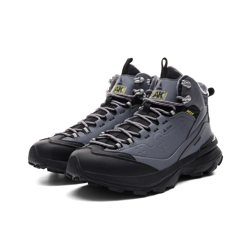 PEAK Cushioning Wear Resistant Rebound High Top Hiking Shoes Men's Gray-2