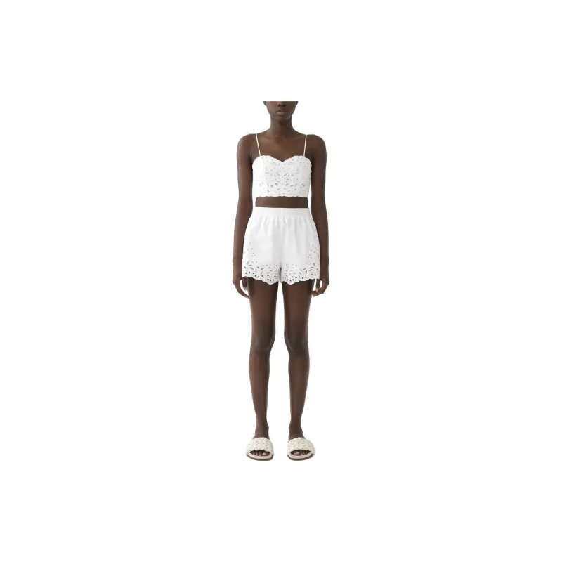 Chloé Denim Shorts Women's White-1
