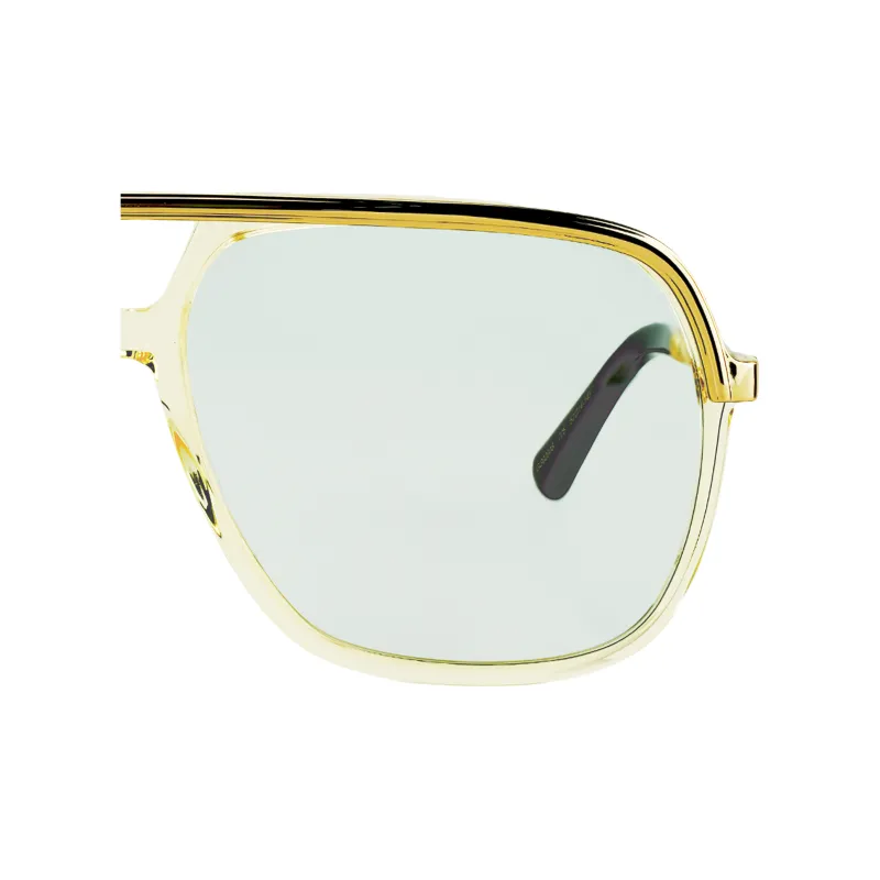 GUCCI Men's Aviator Square Acetate Frame Sunglasses Light-3