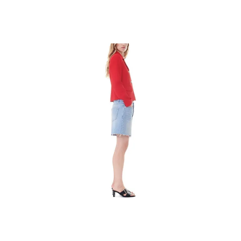 GANNI Raw cut Denim Shorts-3