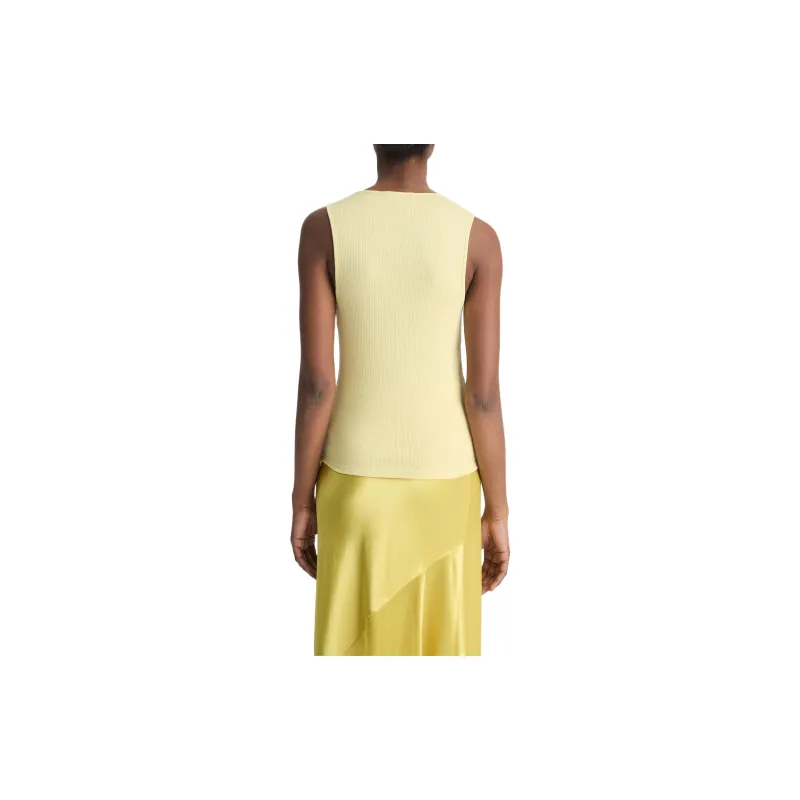 VINCE Ribbed Cotton Tank Top-2