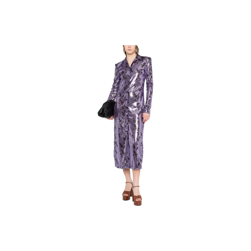 PHILOSOPHY DI LORENZO SERAFINI Long Sleeved Dresses Women's Purple-1