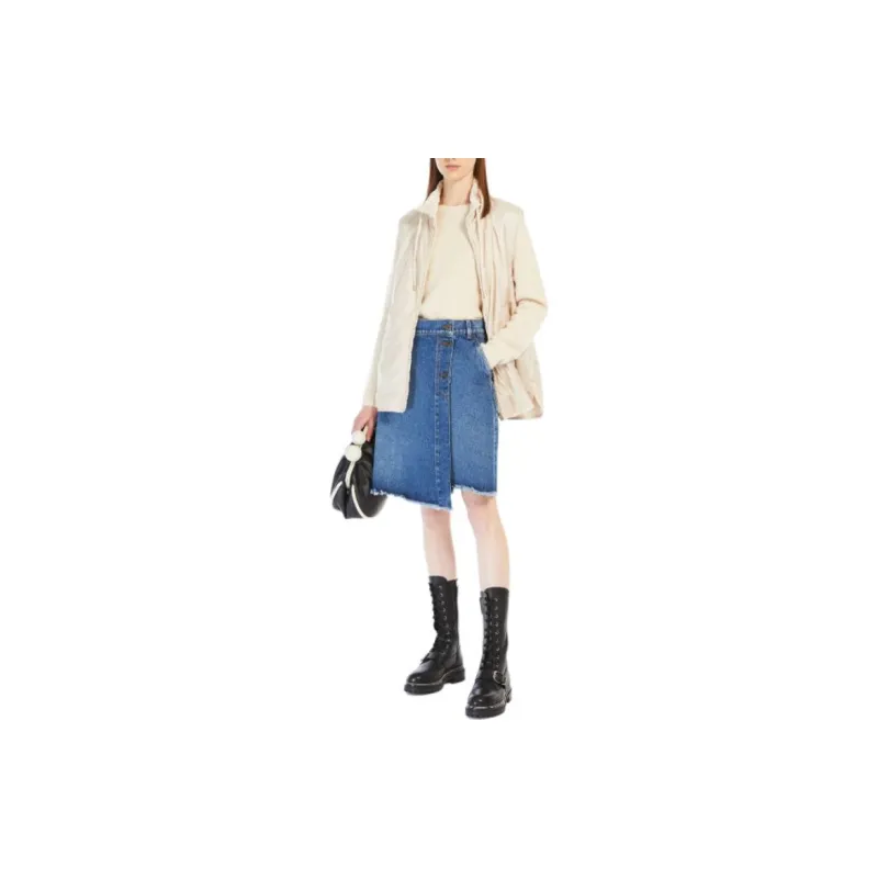 WEEKEND MaxMara Yoro Collection Reversible Water Repellent Canvas Gilet Vest Women's White-1