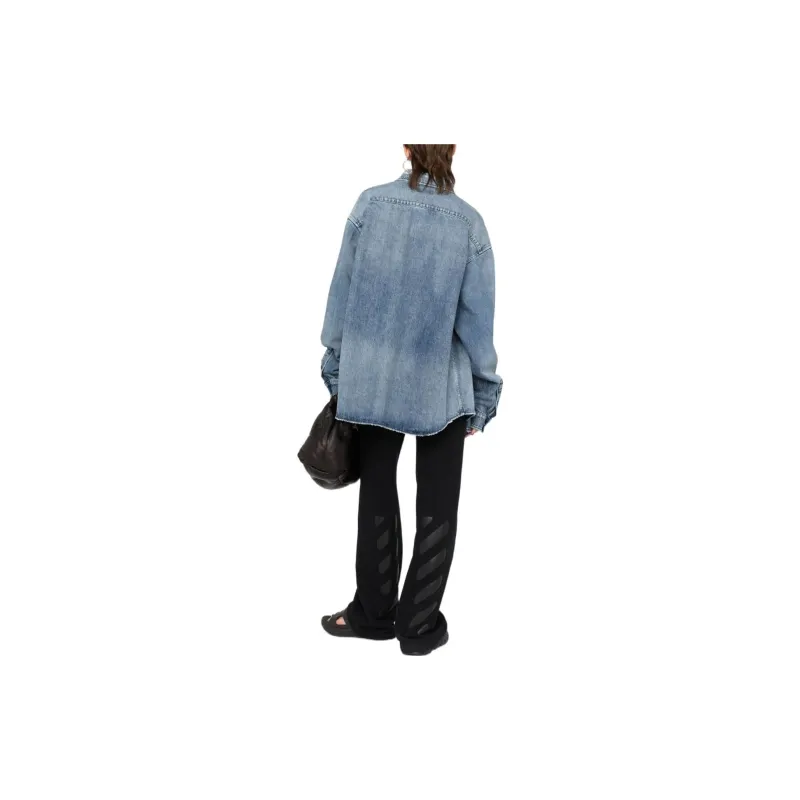 Balenciaga SS22 Denim Jacket Women's Blue-2