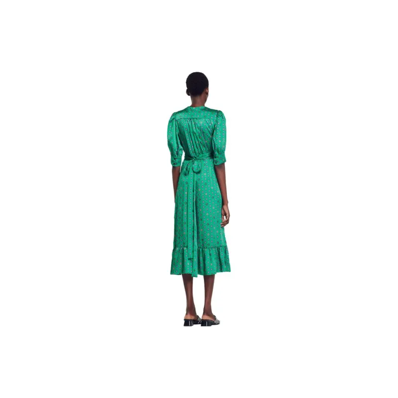 Sandro Short Sleeved Dresses Women's Green-2