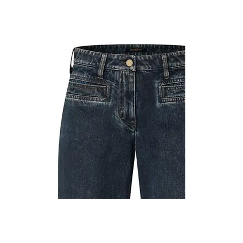 LOUIS VUITTON Nautical Lv Patch Flared Jeans-3