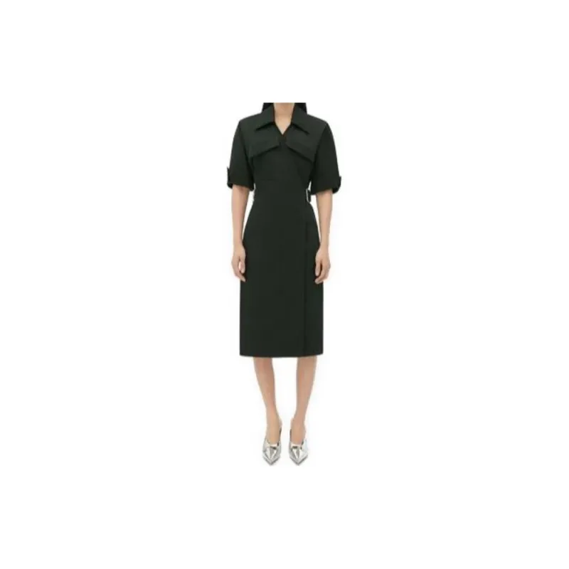 Bottega Veneta Twill Midi Dress-2