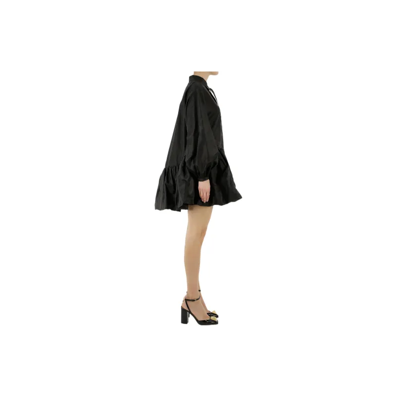 Valentino Long Sleeved Dresses Women's Black-3