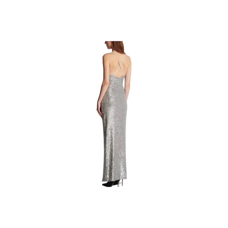 BALMAIN Slip Dresses Women's Silver-1