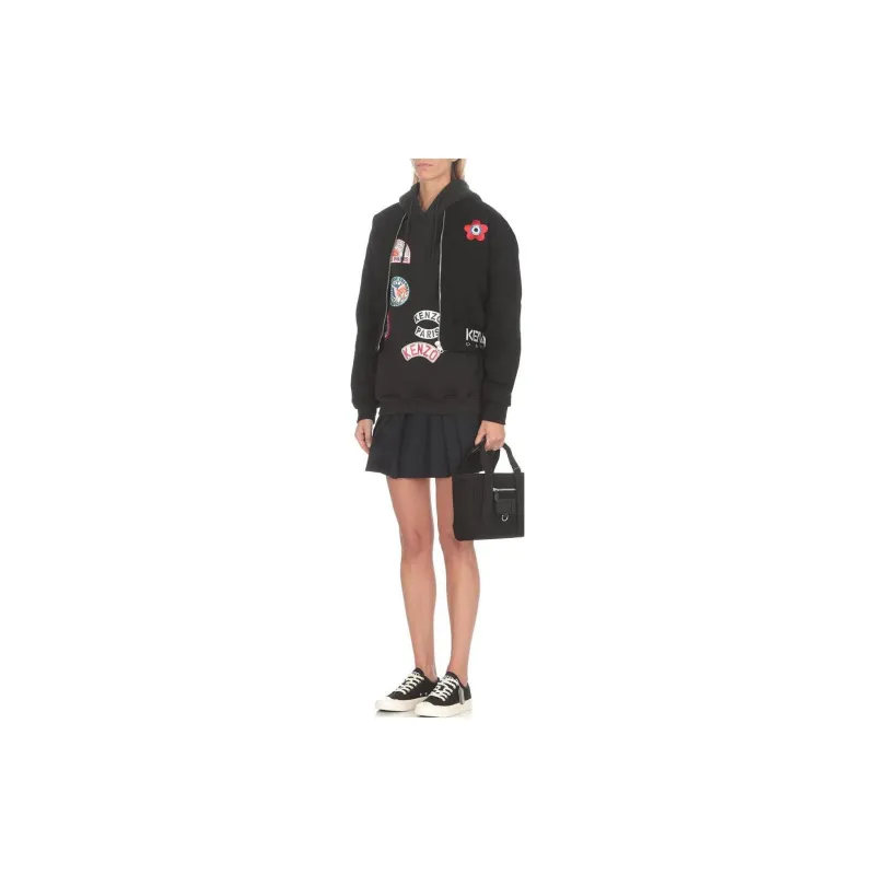 KENZO Travel Patches Cotton Hoodie-1