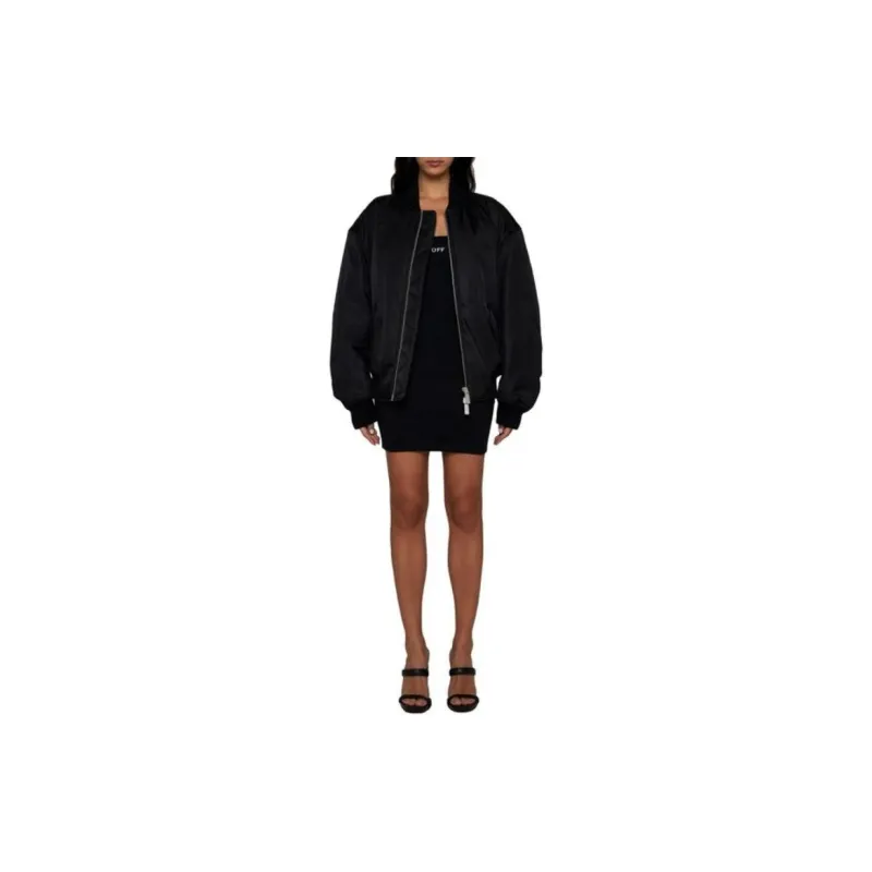 OFF WHITE Ny Gab Zip Up Bomber Jacket-2