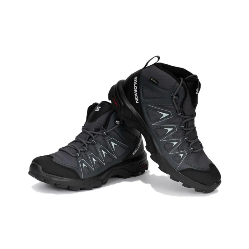 SALOMON X Braze Slip Resistant, Abrasion Resistant, Waterproof Mid Top Hiking Shoes Women's Black-2