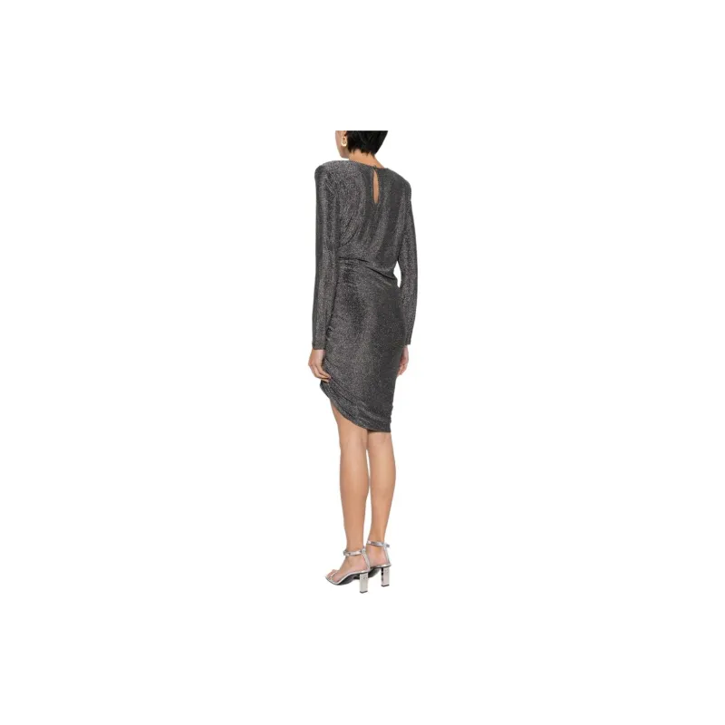 VERONICA BEARD Cyrus Lurex Ruched Minidress-2
