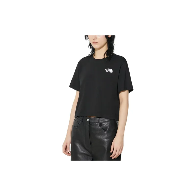 THE NORTH FACE Logo Printed Cropped T-Shirt-2