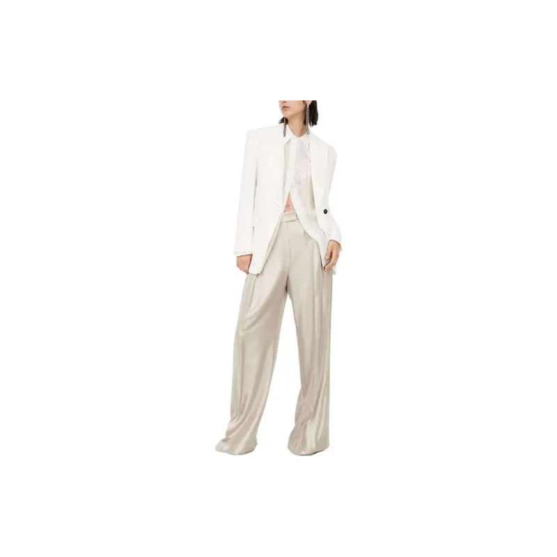 Brunello Cucinelli Laminated Effect Belt Looped Trousers-1