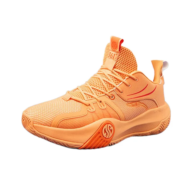 361° Ag Volley Cushioned Wear-Resistant Breathable Low-Top Basketball Shoes Men's Orange-0
