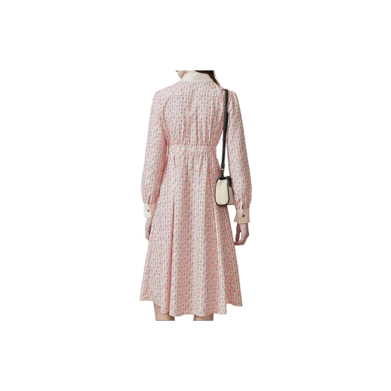 DKNY Long Sleeved Dress Women's Pink-2