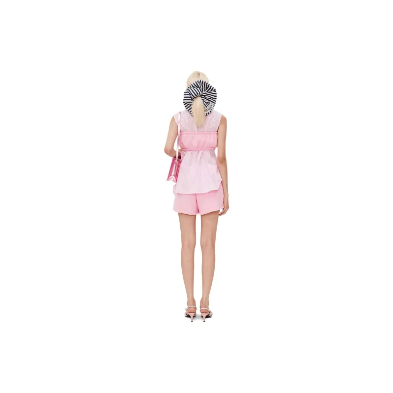 KIMHEKIM SS24 LOGO-EMBROIDERED JERSEY SHORTS Casual Shorts Women's PINK/Pink-2