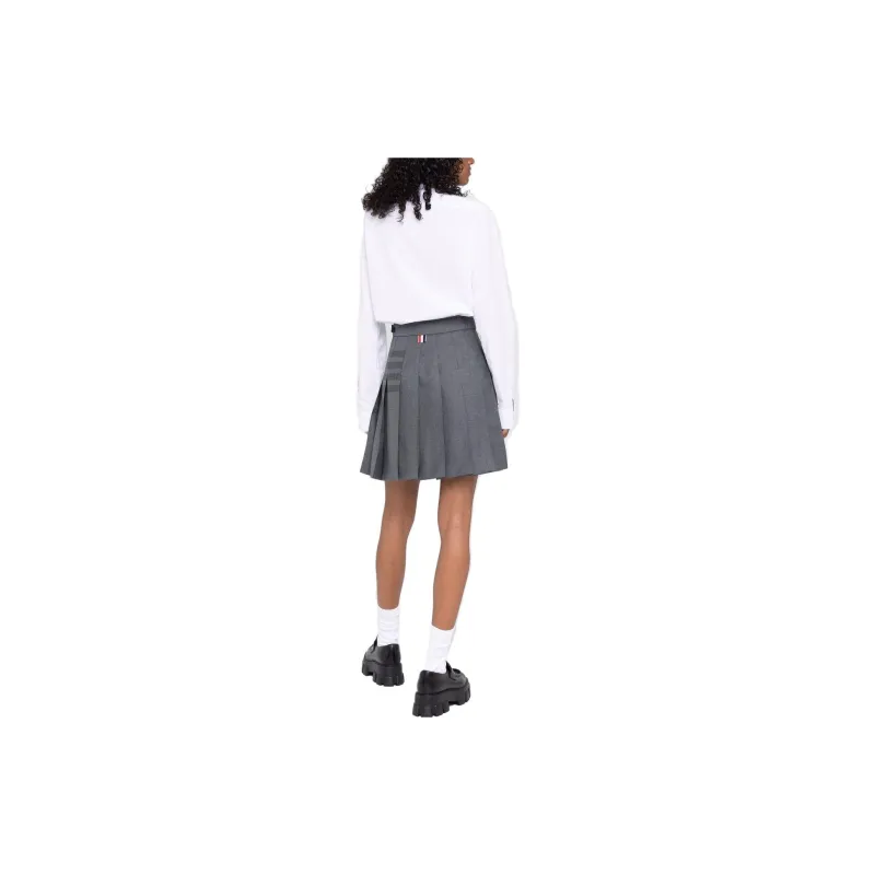 THOM BROWNE 4 Bar Pleated Mini Skirt-2